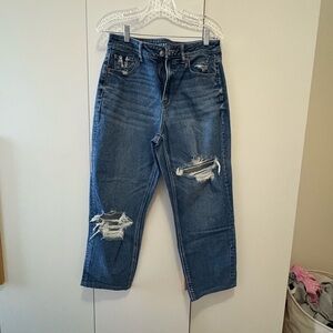 American Eagle, women’s distressed Blue Jeans